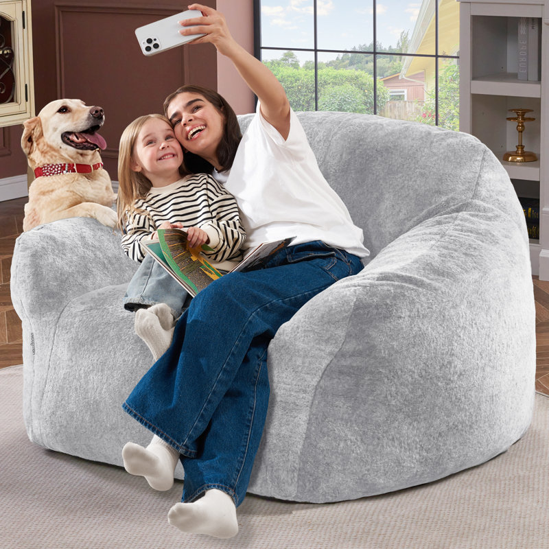 Fauteuil à billes, Gris clair