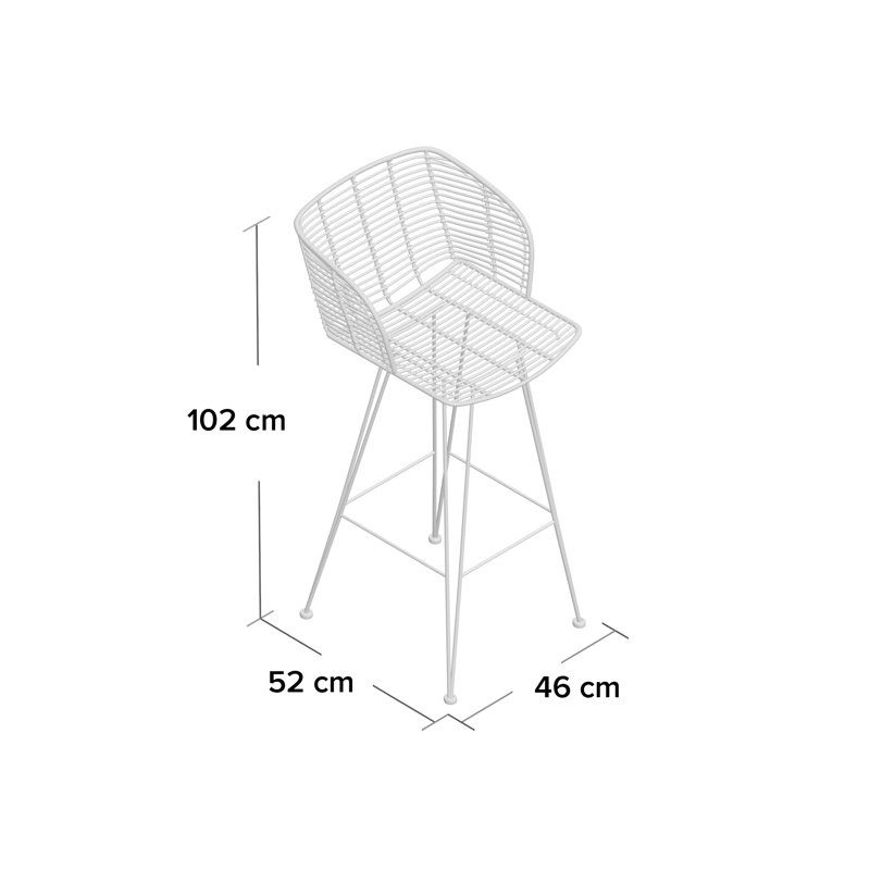 Deloris Counter Stool with Metal Frame