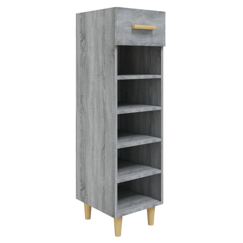  Armoire à chaussures en bois d'ingénierie, Sonoma gris