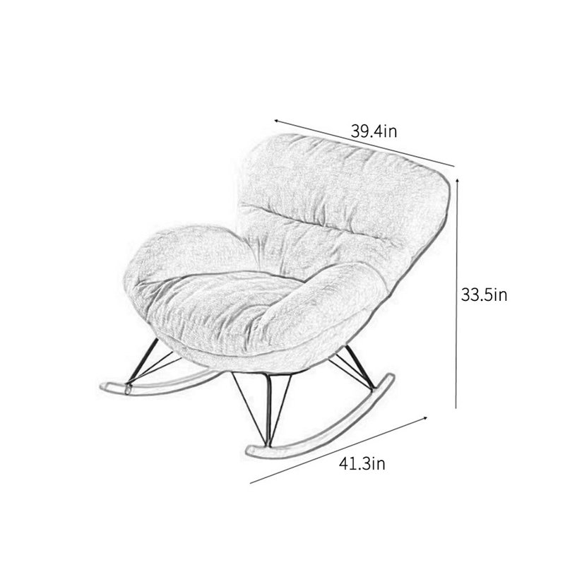 Chaise berçante simple en coquille d'œuf