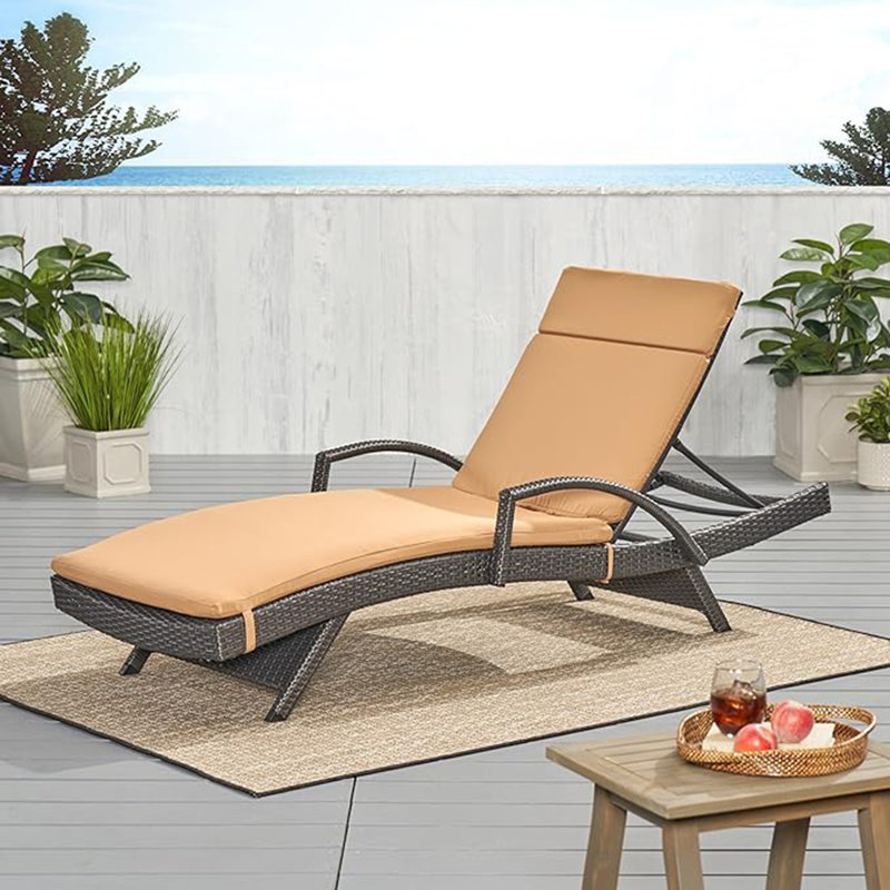 Coussin pour chaise longue d'extérieur (sans chaise longue), Caramel