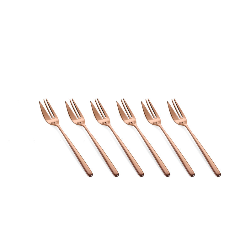 Linea Salad / Dessert Fork, Bronzo