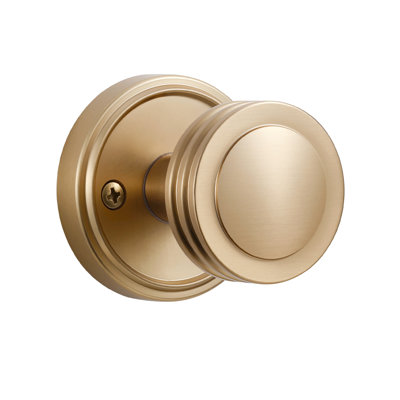SORWDUERM Poignée de porte en bronze champagne Poignées de porte de passage Poignées de porte intérieures en alliage de zinc pour la chambre et la salle de bain