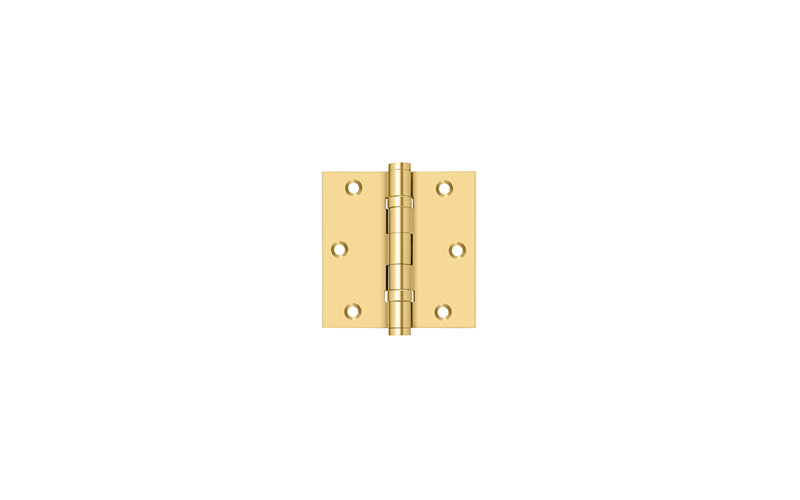 102'' x 102'' Butt Bearing Hinge, PVD Polished Brass