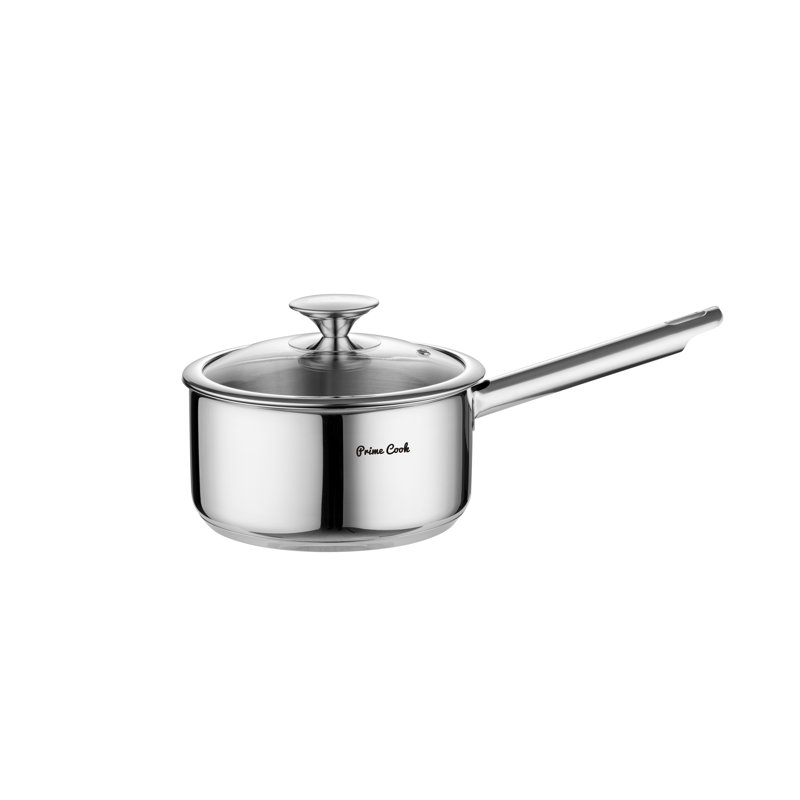 Casserole en acier inoxydable 18/10 avec couvercle Prime Cook, 1,5 pte