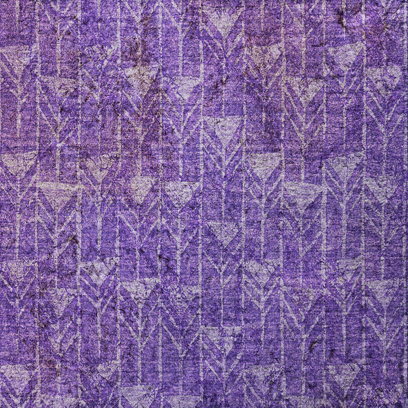 Tapis à poils longs de qualité supérieure lavable à la machine Dream ADS514, Mauve, 8 pi x 10 pi