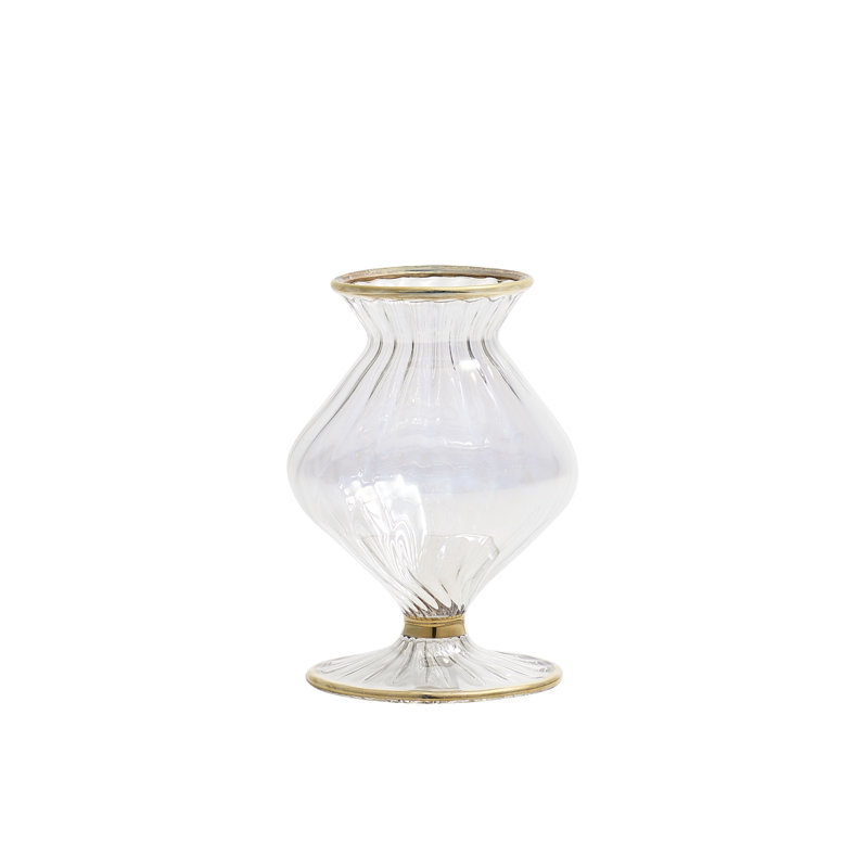 F2023 Handmade Glass Table Vase, Clear
