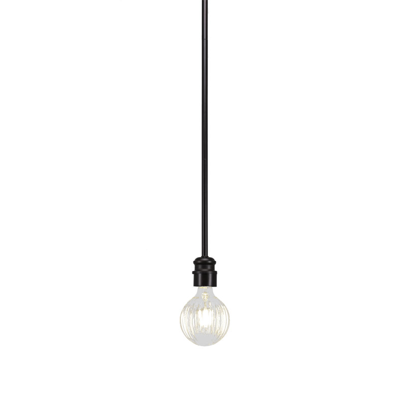 Edge Stem Hung Mini Pendant Shown In Espresso Finish With 4 Watt LED Bulb