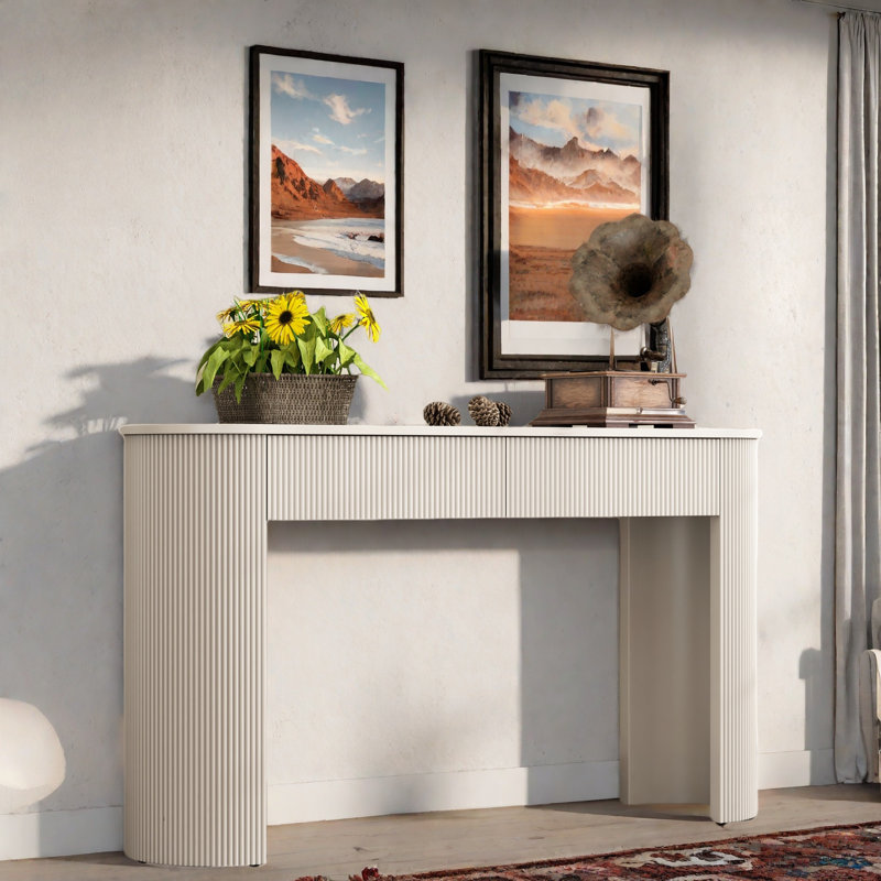 Modern Console Table With 2 Drawers