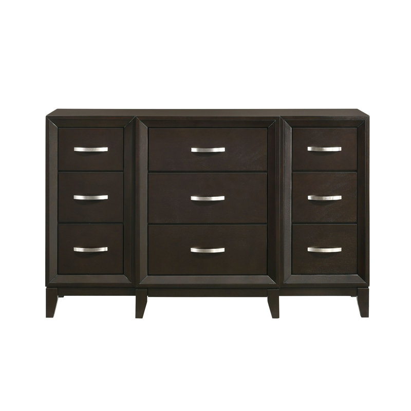 Commode double 9 tiroirs Sizemore