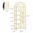 Bookcase, Arched Display Rack with 9-Tier Display Open Shelves-413554431