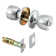 Privacy Knob, Fits 2-3/8 In. And 2-3/4 In. Backset, Tulip, Satin