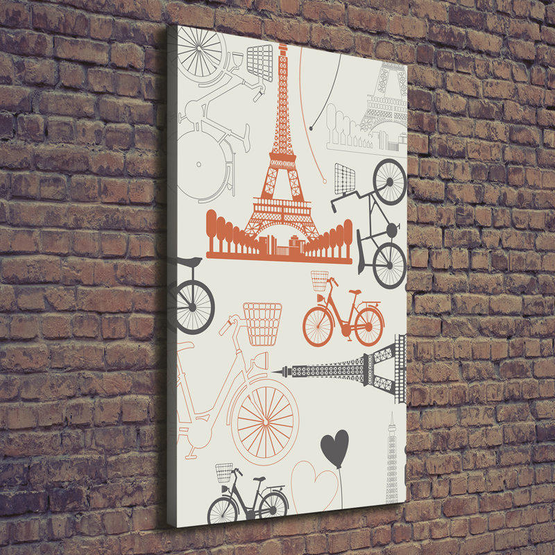 France Symbols - Wrapped Canvas Print