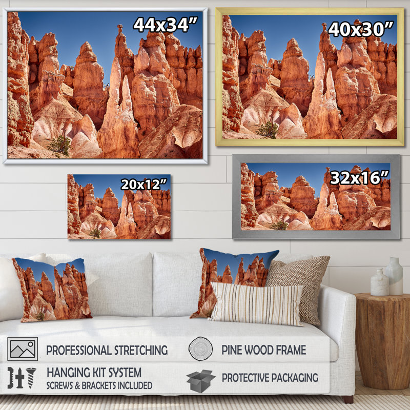 Bryce Canyon National Utak I sur impression sur toile, Toile tendue, H 34 po x l 44 po x P 1,5 po