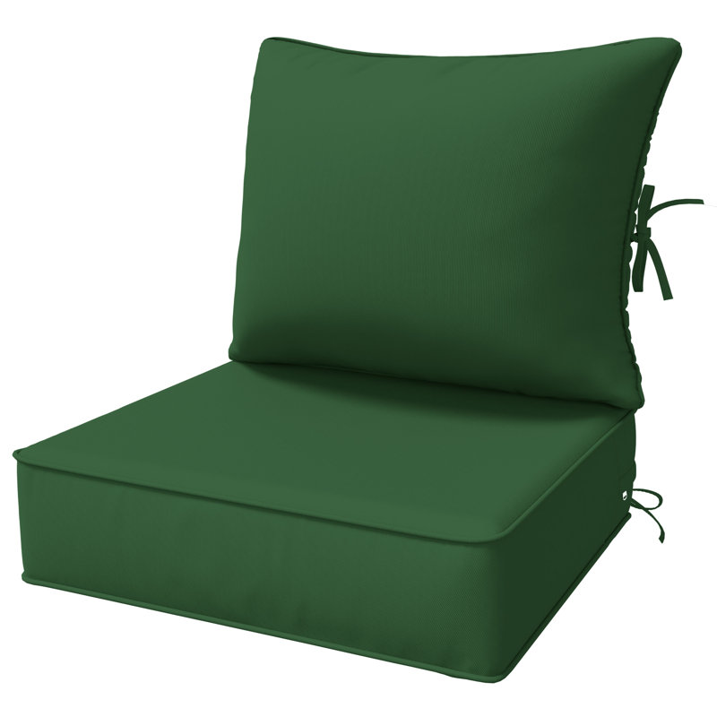 Ensemble de 6,5 po de coussins de remplacement pour l'extérieur, siège / dossier profond, Vert