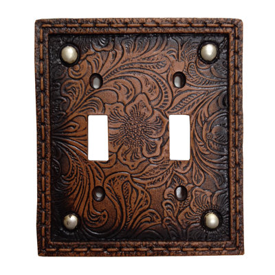 Tooled 2-Gang Toggle Light Switch Wall Plate