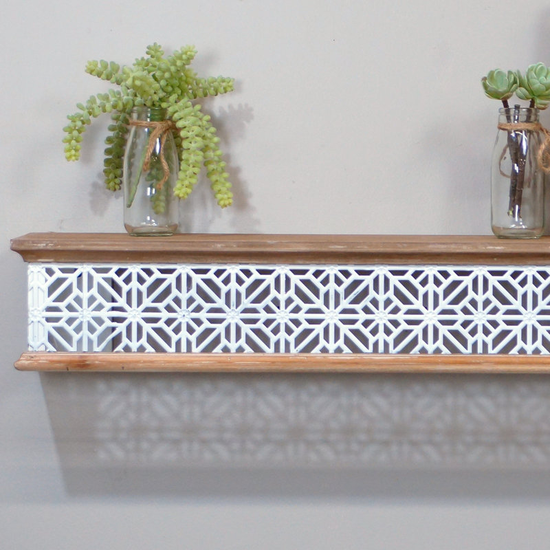 LATTICE EN BOIS AVEC TABLETTE GAUFRE 24 ", H 36 po x l 6,5 po x P 5,75 po