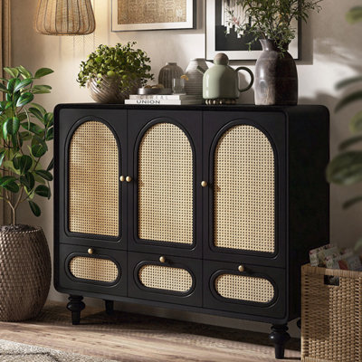 American Retro Rattan Sideboard