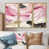 Toile avec cadre flottant or