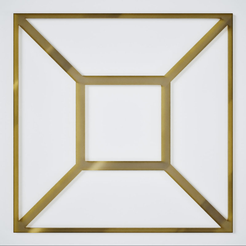 Panneaux muraux décoratifs en acrylique Marion, moyen, l 15 3/8 po x H 15 3/8 po x T 1/8 po Marion, Doré