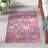 Christa Floral Fuchsia/Blue Area Rug-703618301