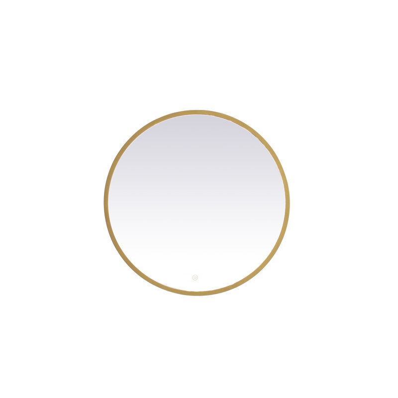 Miroir de salle de bain Pickard, 28 po x 28 po, Laiton