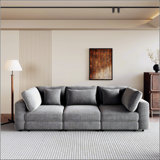 105'' 3 Seater Sofa With Removable Back Cushions And 5 Pillows
