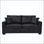 Canapé 69 po 2 places avec tissu en aluminium, coussins décoratifs et pieds en plastique-132516656