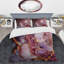 Ensemble de housse de couette abstraite en marbre rose et doré Agate River III-101241921