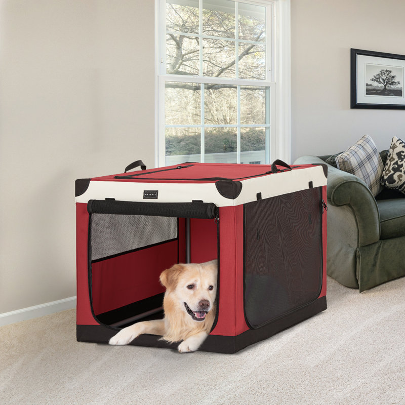 Chenil pour chien 39,5 pouces Tucker Murphy Pet ™ intérieur, rouge, Grand (H 23 po x l 24 po x P 36 po)