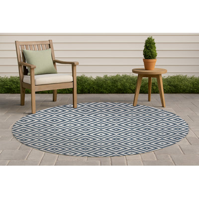 Tapis d'extérieur antidérapant Ikat Eye