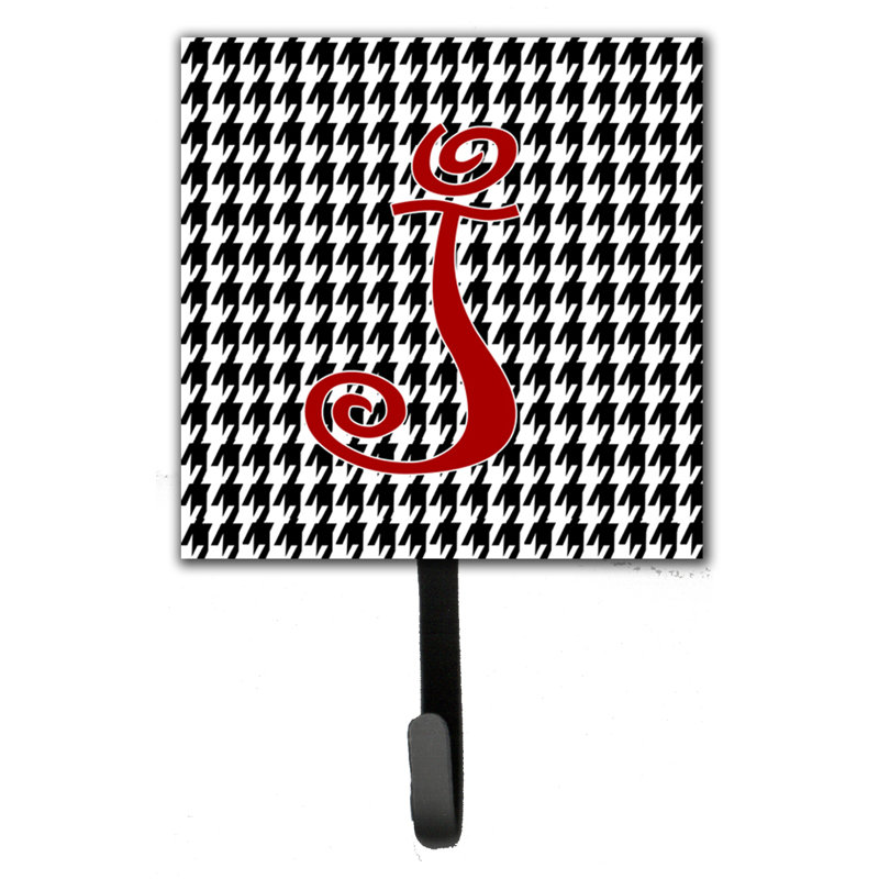 Crochet mural houndstooth monogramme, J