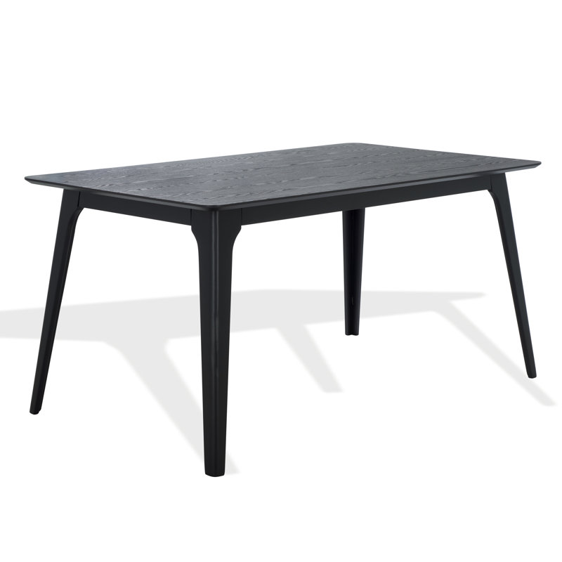 Madina Rectangle Wood Dining Table, Black