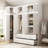 Wardrobe Set With Top Cabinet And Elegent Design