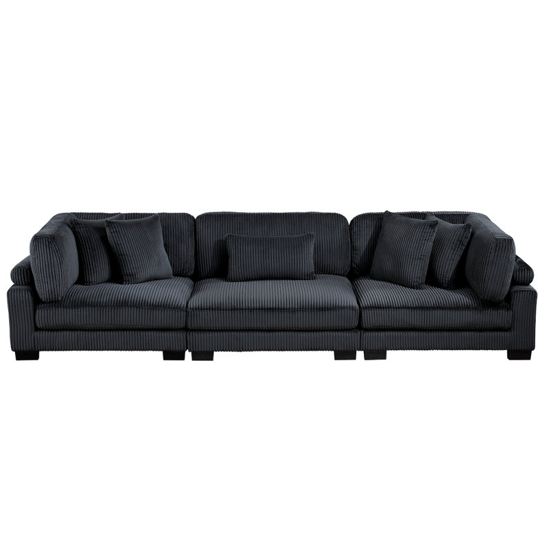 Traverse Black Modular Sofa