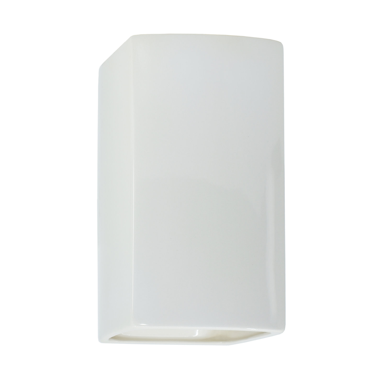 Nomad Ceramic Outdoor Light, Gloss White, Integrated LED, 9.5" H x 5.25" W x 4.5" D