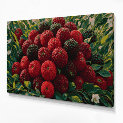 «Fruit Yangmei», art mural sur toile noire