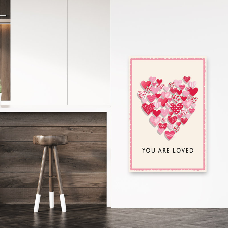 Art mural abstrait fantaisiste You Are Love, H 48 po x l 32 po