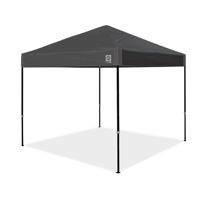 Gray 10' x 10' Powder-Coated Steel Pop-Up Canopy Tent