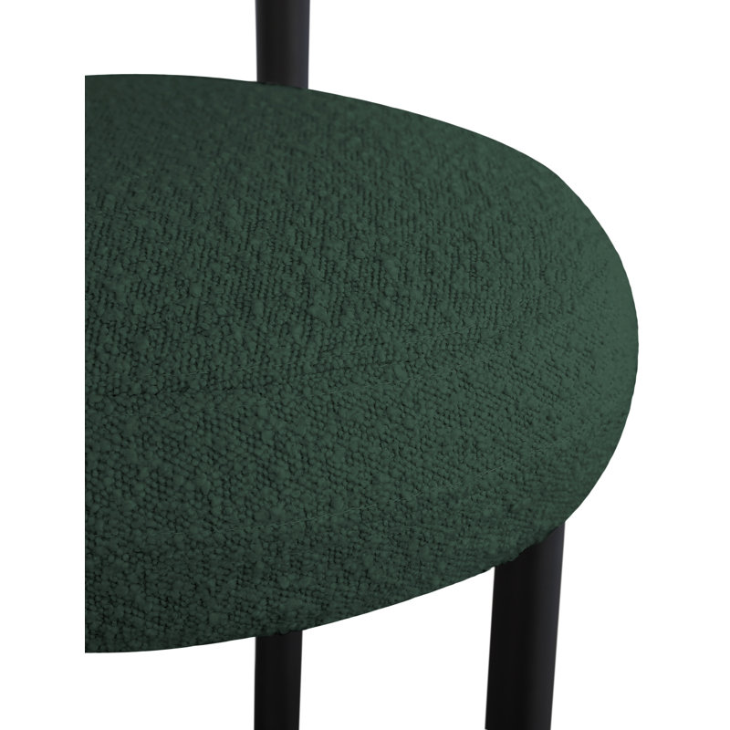 Bordeaux 26.5" Counter Stool, Green Boucle Fabric