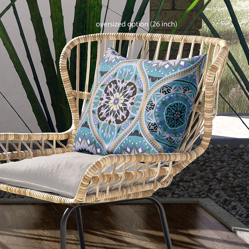 Housse et insert de coussin décoratif intérieur / extérieur en mélange de polyester, 20 po x 20 po