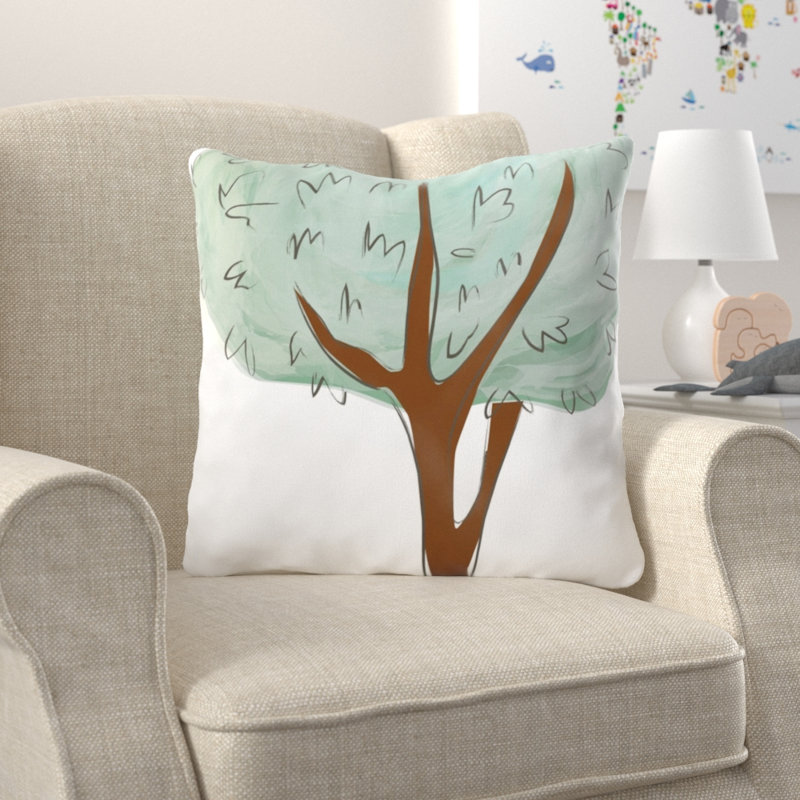 Coussin décoratif tree Szeto, Intérieur, Microsuède