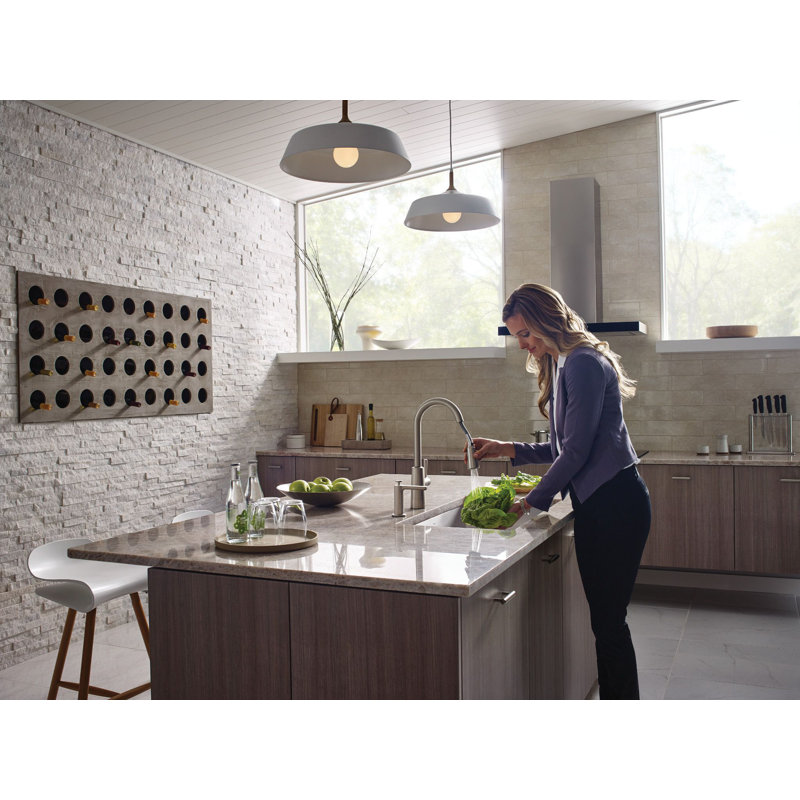 Moen Riley Pulldown Kitchen Faucet with Power Clean Spray Technology, Spot Resist Stainless