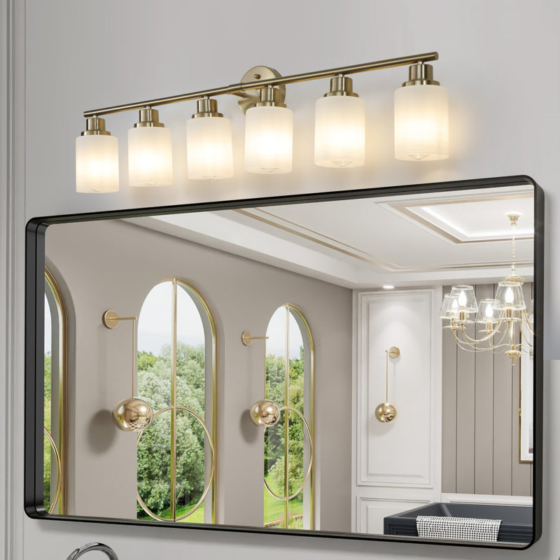 6-Light Modern Bathroom Vanity Light, Golden