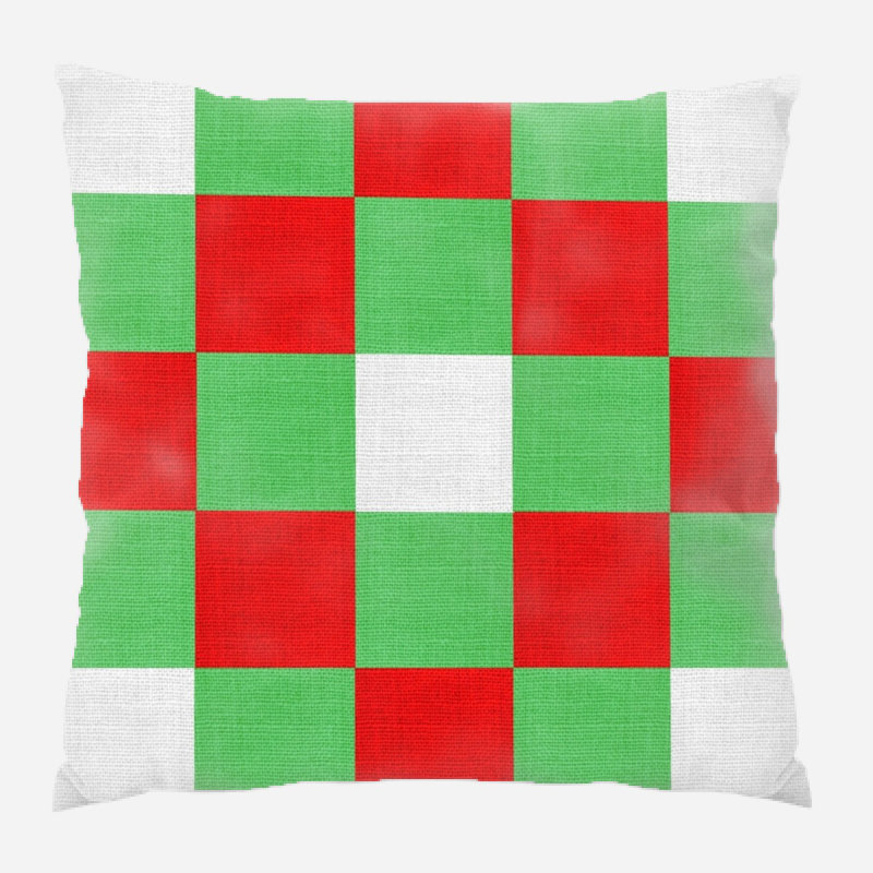 Christmas Geometric Microsuede Reversible Throw Pillow