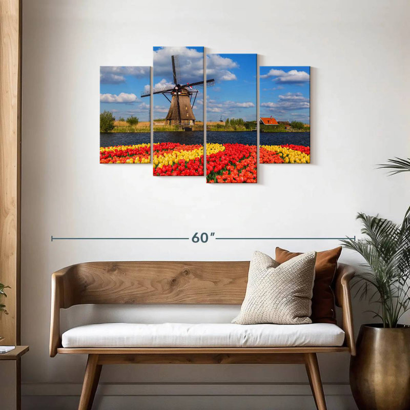 Nicci Tulips And Dutch Windmill