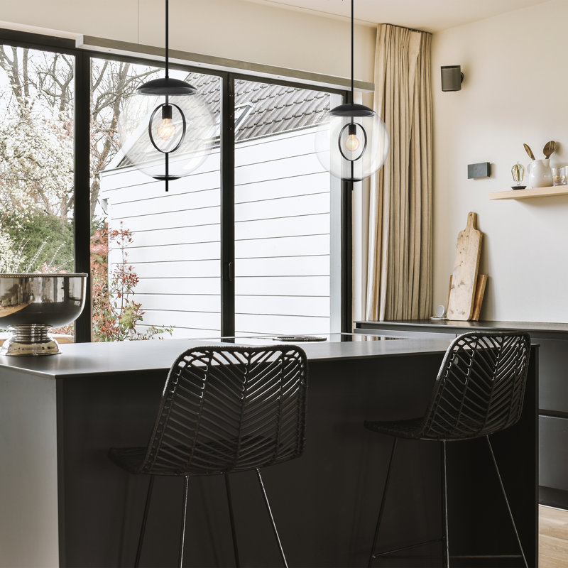 Yaraliz 1 - Light Matte Black Sphere Pendant