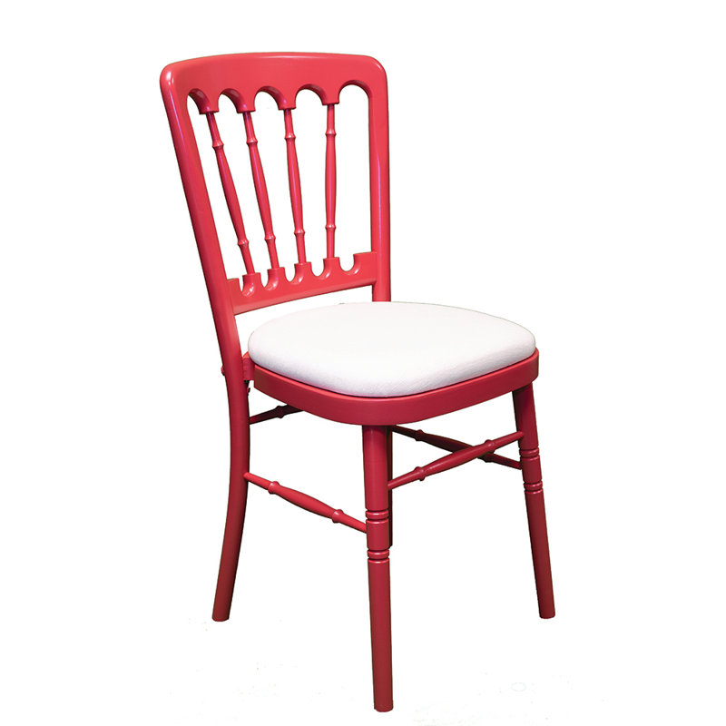 Arroyo 43cm H Polyester Blend Upholstered Slat Back Side Chair, Pearl, Red