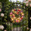 Couronne d'hortensia artificielle avec lumière, pour toutes les saisons-90077640