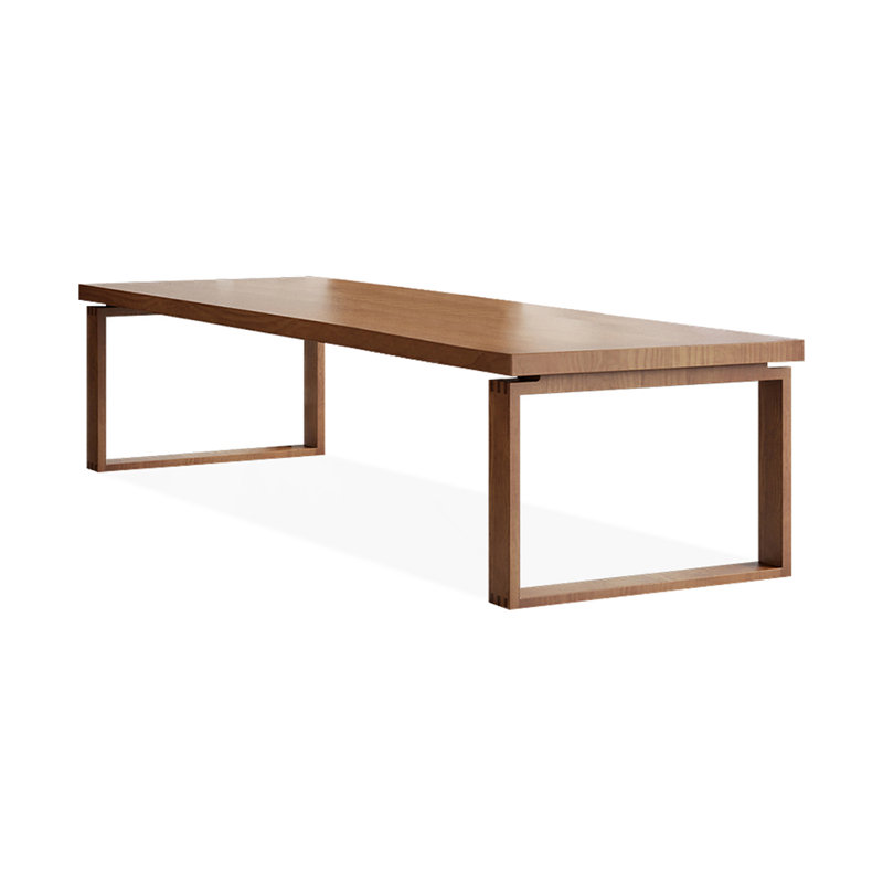 Brown Rectangular Solid Wood Writing desk, 29.53"H*94.49"W*39.37"D